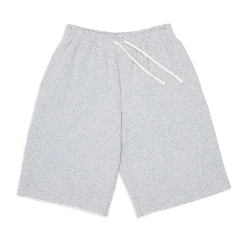 Shorts for summer evenings -Earl Sweatshort - Heather Grey Cotton Fleece