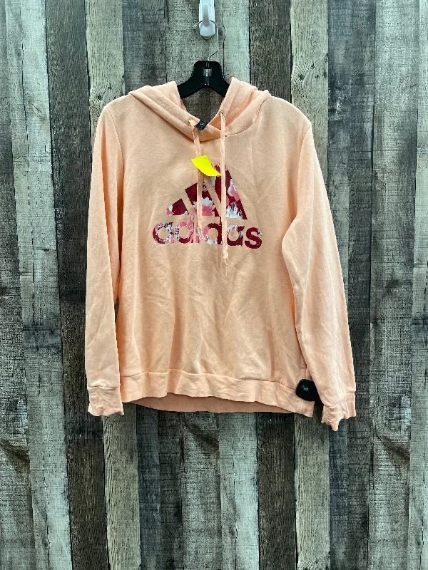 Sweatshirt for outdoor adventures -Sweatshirts for sporty looks -Athletic Sweatshirt Hoodie By Adidas In Coral, Size: L