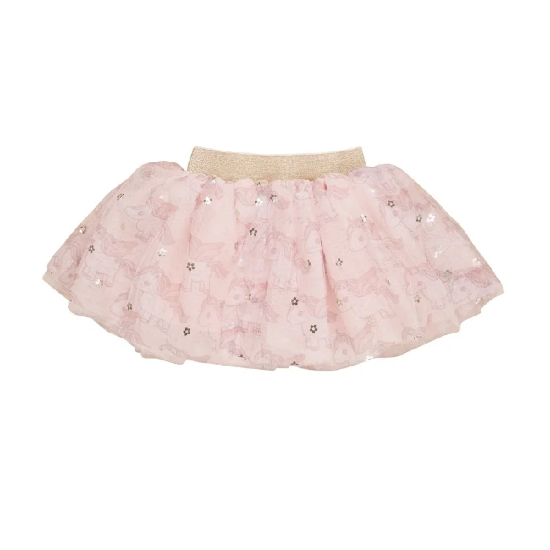 Skirts for relaxed yet fashionable looks -Huxbaby Unicorn Tulle Skirt - Rose