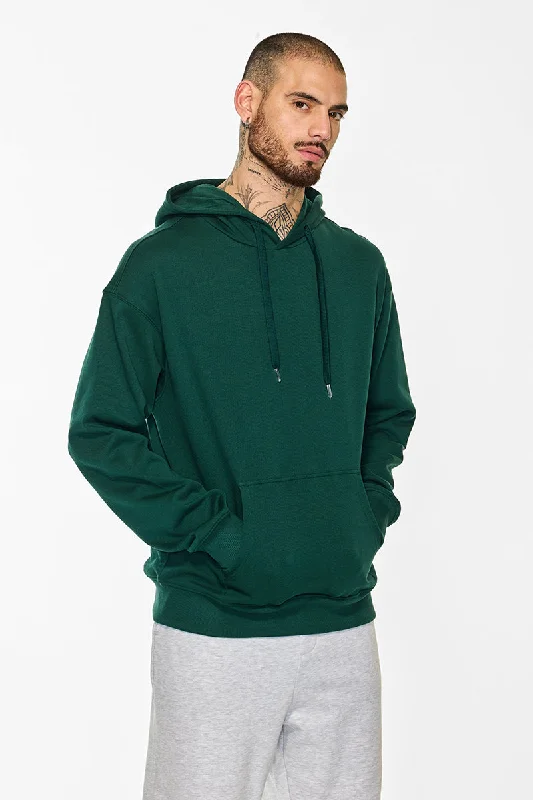 Hoodie for cozy athleisure outfits for winter -Hoodie for athletic and cozy wear -Core Lab Dark Green Solid Hoodie