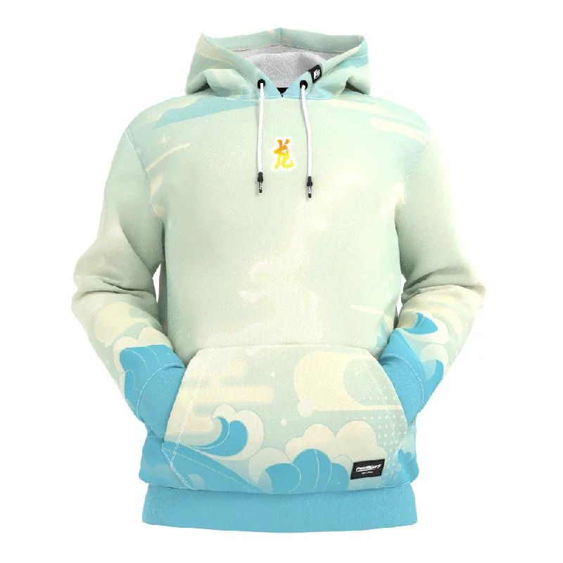 Hoodie for stylish weekend casual fashion -Hoodie for casual outings -2024: Year Of The Dragon - Over The Clouds Hoodie