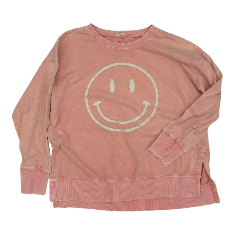 Sweatshirt for versatile day wear -Sweatshirts for sporty adventures -Sweatshirt Crewneck By Easel In Pink, Size:M