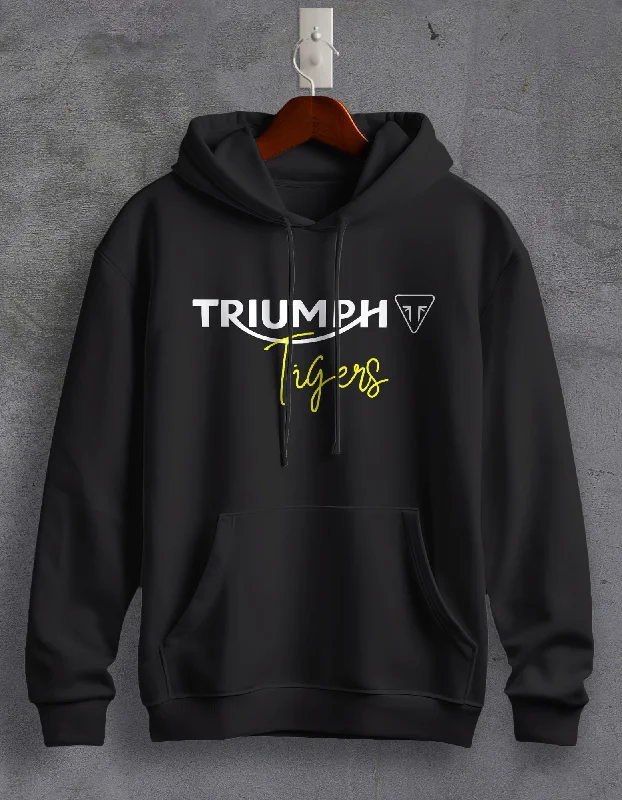 Hoodie for sporty cozy moments -Hoodie for fashionable looks -Triumph Tigers Printed Unisex Hoodie For Men/Women