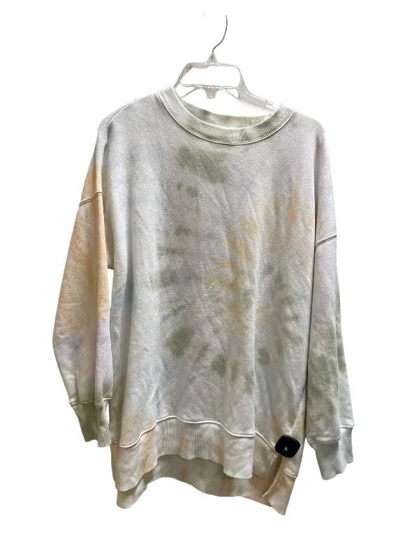 Sweatshirt for home wear -Sweatshirts for rainy days -Sweatshirt Collar By So In Tie Dye Print, Size: S