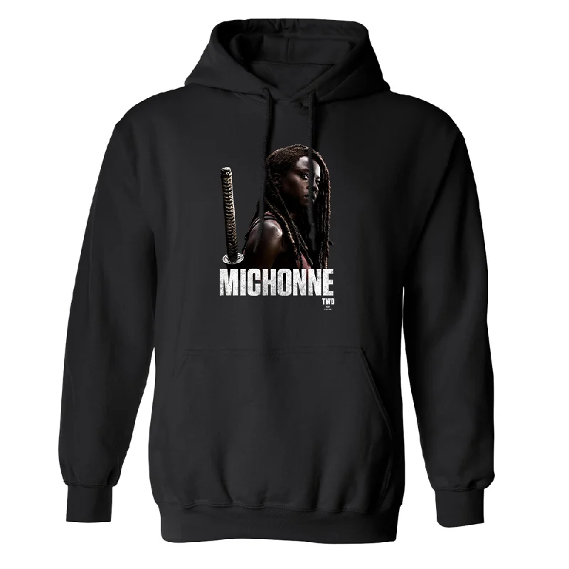 Hoodie for casual daywear in fall -Hoodie for cool fashion -The Walking Dead Michonne Season 10 Fleece Hooded Sweatshirt