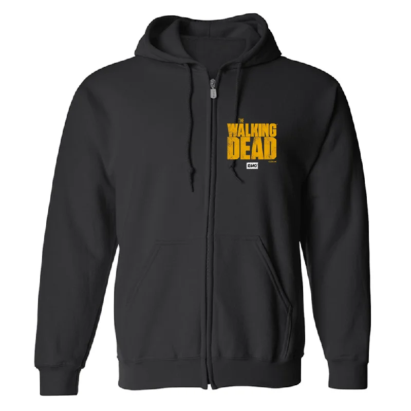 Hoodie for fashionable street-inspired looks -Hoodie for winter layering hoodie -The Walking Dead Logo Fleece Zip-Up Hooded Sweatshirt