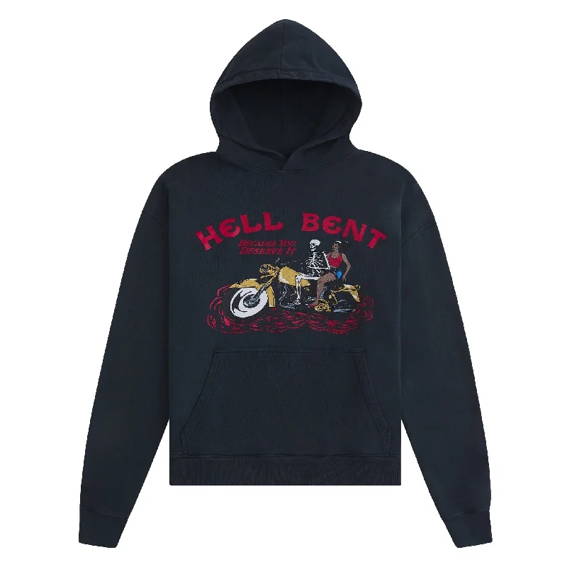 Hoodie for sporty fall weekend wear -Hoodie for hoodie for casual Fridays -Hell Bent Hoodie