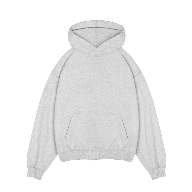 Hoodie for versatile streetwear -Hoodie for fashion -Hoodie - Light Marl Grey