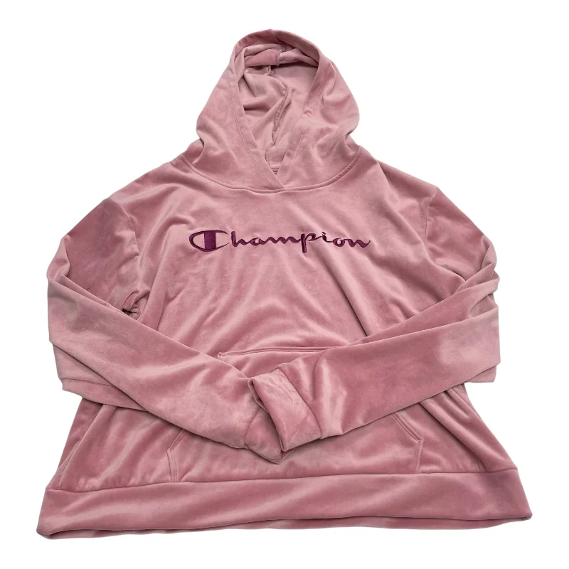 Sweatshirt for trendy street-inspired outfits -Sweatshirts for cozy family moments -Sweatshirt Hoodie By Champion In Pink, Size: Xl