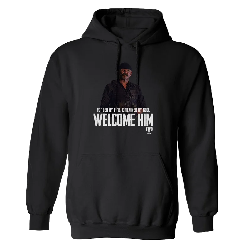 Hoodie for trendy layered winter fashion -Hoodie for easy styling -The Walking Dead Welcome Him Fleece Hooded Sweatshirt