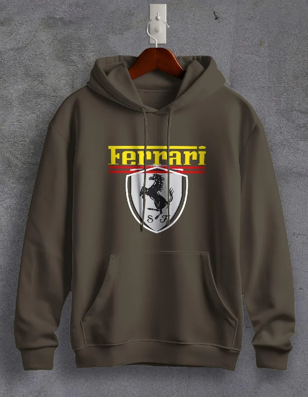 Hoodie for relaxed weekend activities -Hoodie for cozy look -Ferrari Printed Unisex Hoodie For Men/Women