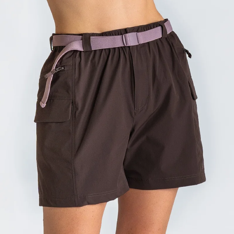 Shorts for daily wear -Womens Technical Shorts Coffee