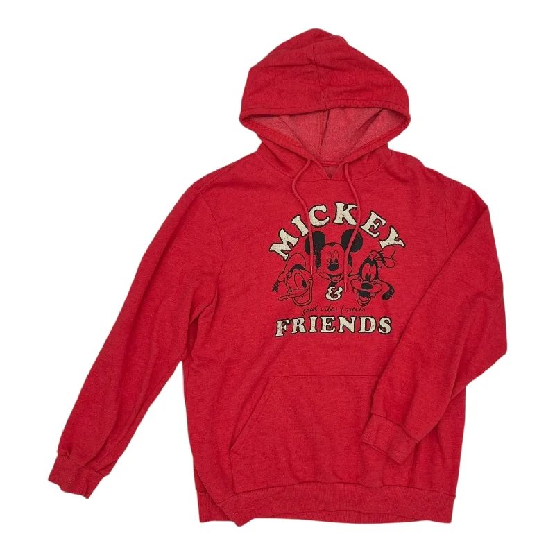 Sweatshirt for winter streetwear -Sweatshirts for casual get-togethers -Sweatshirt Hoodie By Disney Store In Red, Size:L