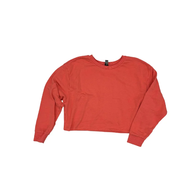 Sweatshirt for minimalist fashion -Sweatshirts for relaxing at home -SWEATSHIRT CREWNECK by VELOCITY In ORANGE, Size: L