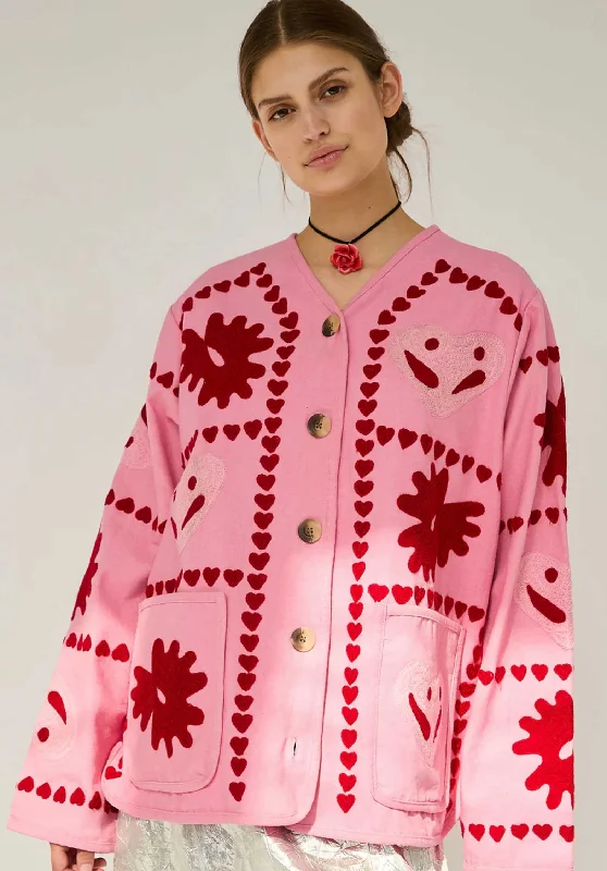 Jacket for warm winter events -Jacket Se1172 Maggie Suzani Rose-Heart