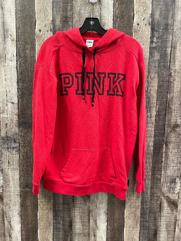 Sweatshirt for lounging at home -Sweatshirts for movie nights -Sweatshirt Hoodie By Pink In Red, Size: Xs