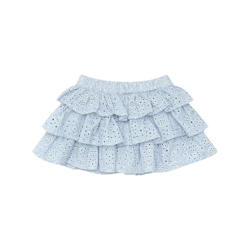 Skirts for fall chic street style -Huxbaby Broderie Frill Skirt