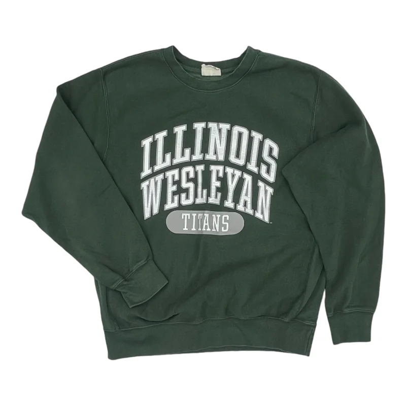 Sweatshirt for cozy winter road trips -Sweatshirts for matching couples -Athletic Sweatshirt Crewneck By Clothes Mentor In Green, Size:M