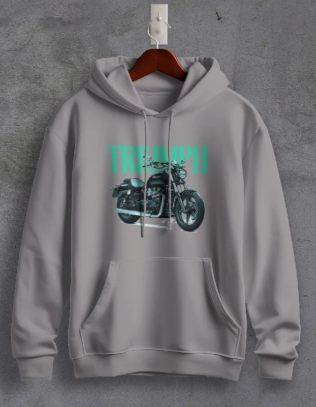 Hoodie for versatile streetwear fashion -Hoodie for performance wear -Triumph Bike Unisex Hoodie For Men/Women