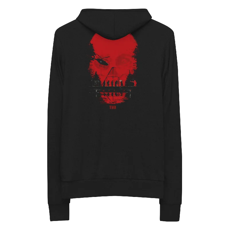 Hoodie for casual street vibes -Hoodie for hoodie for office wear -The Walking Dead Skull Zip Up Hoodie