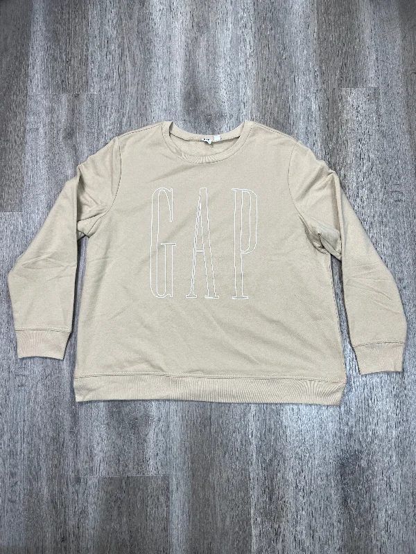 Sweatshirt for stylish layering -Sweatshirts for hiking trips -Sweatshirt Crewneck By Gap In Tan, Size: Xl