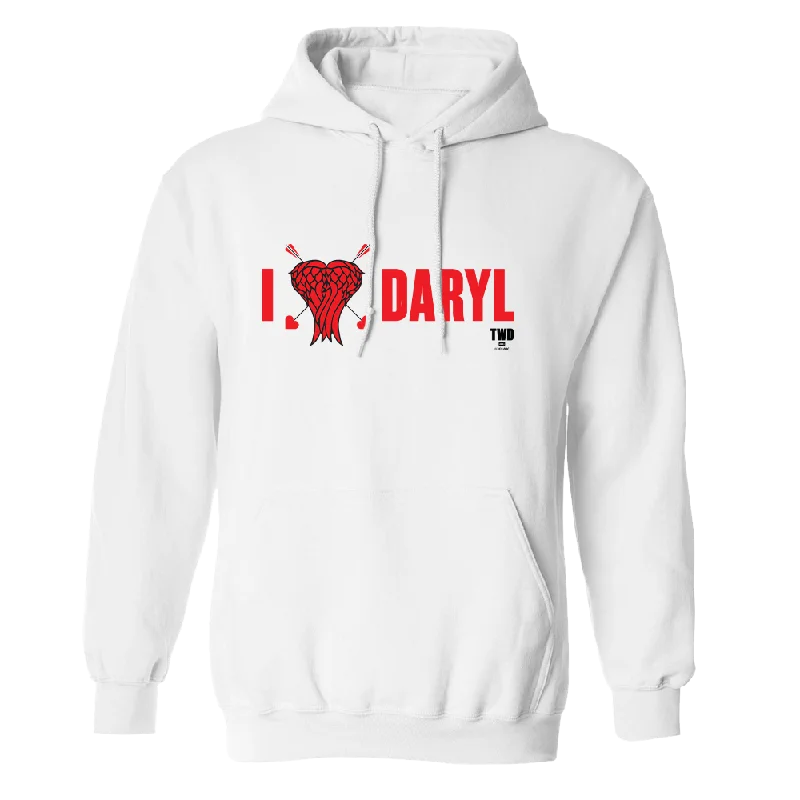 Hoodie for athletic fashion during fall -Hoodie for matching outfits -The Walking Dead I Heart Daryl Fleece Hooded Sweatshirt