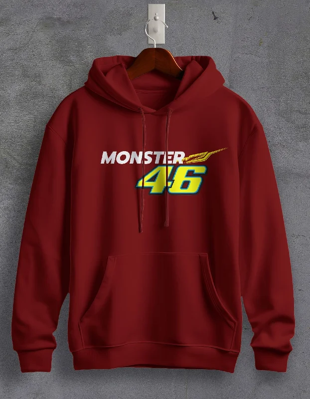 Hoodie for comfortable cozy outdoor wear -Hoodie for cozy comfort -VR-46 Monster Printed Unisex Hoodie For Men/Women