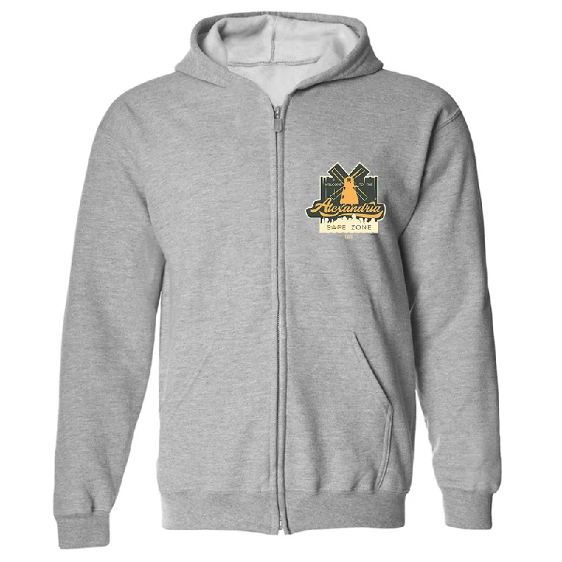 Hoodie for fashionable hoodie styles -Hoodie for running club -The Walking Dead Alexandria Fleece Zip-Up Hooded Sweatshirt