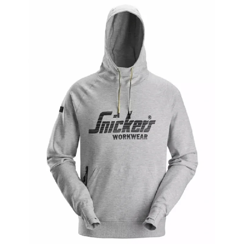 Hoodie for sporty fall outdoor adventures -Hoodie for zip-up jacket -Snickers 2894 Pullover Head Logo Hoodie Sweatshirt