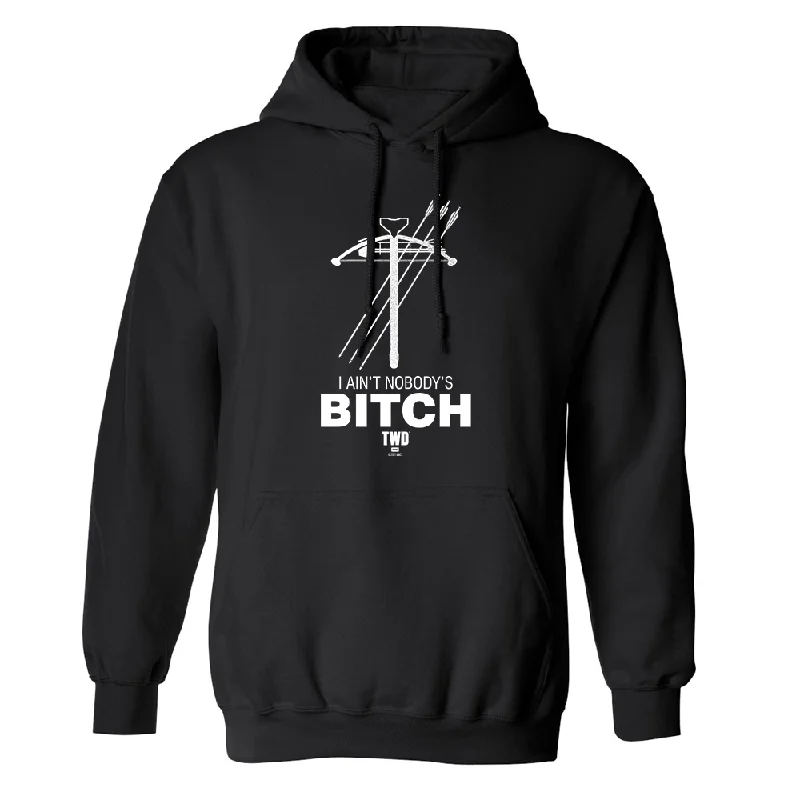 Hoodie for comfy weekend hangouts -Hoodie for hoodie with abstract prints -The Walking Dead Daryl Nobody's Bitch Fleece Hooded Sweatshirt