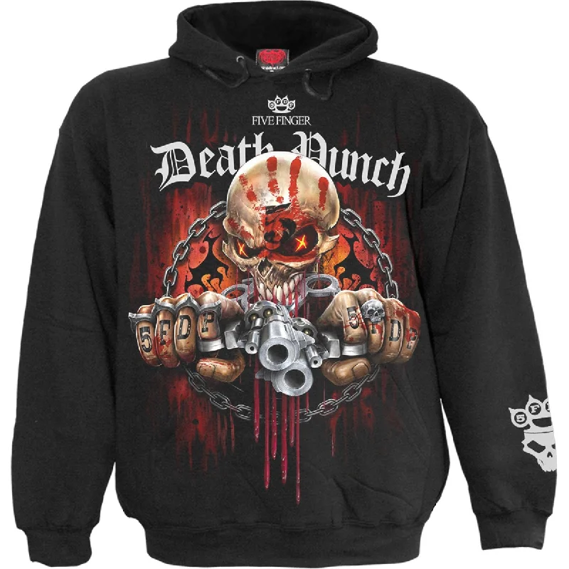 Hoodie for comfy weekend looks -Hoodie for hoodie for athletic wear -5FDP - ASSASSIN - Licensed Band Hoody Black