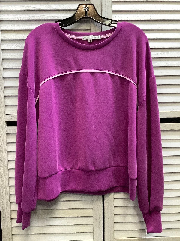 Sweatshirt for relaxed winter days -Sweatshirts for city street fashion -Sweatshirt Crewneck By Clothes Mentor In Purple, Size: Xl