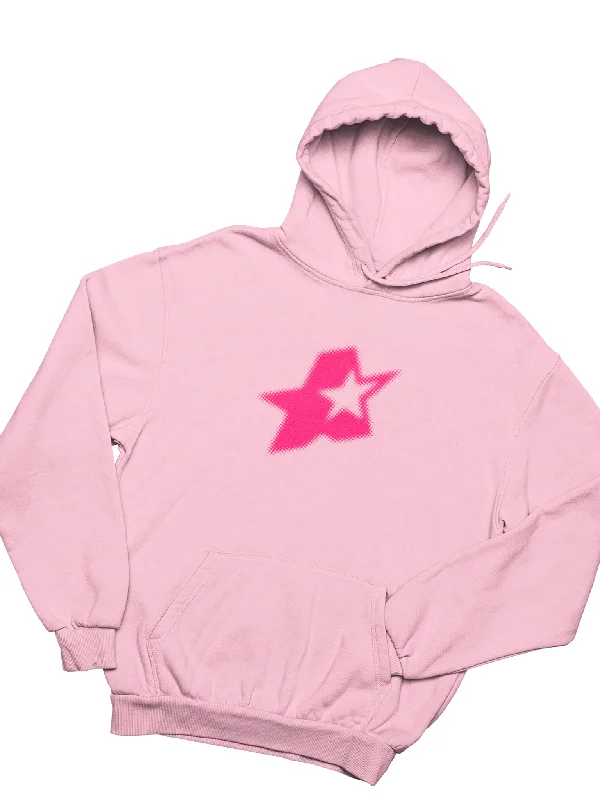 Hoodie for fashionable streetwear looks -Hoodie for hoodie for athletic activities -SHOOTING STAR HOODIE - LYSERØD