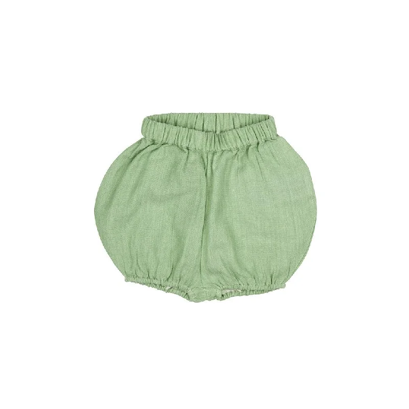 Shorts for weekend getaways -Pigeon Organics Plain Muslin Bloomers - Green