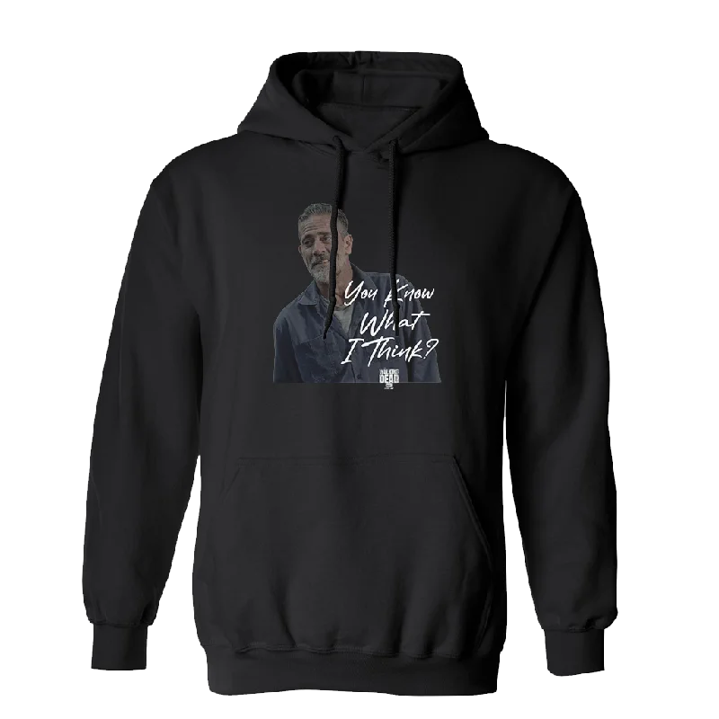 Hoodie for fashionable weekend vibes -Hoodie for hoodie for easy styling -The Walking Dead You Know What I Think Fleece Hooded Sweatshirt