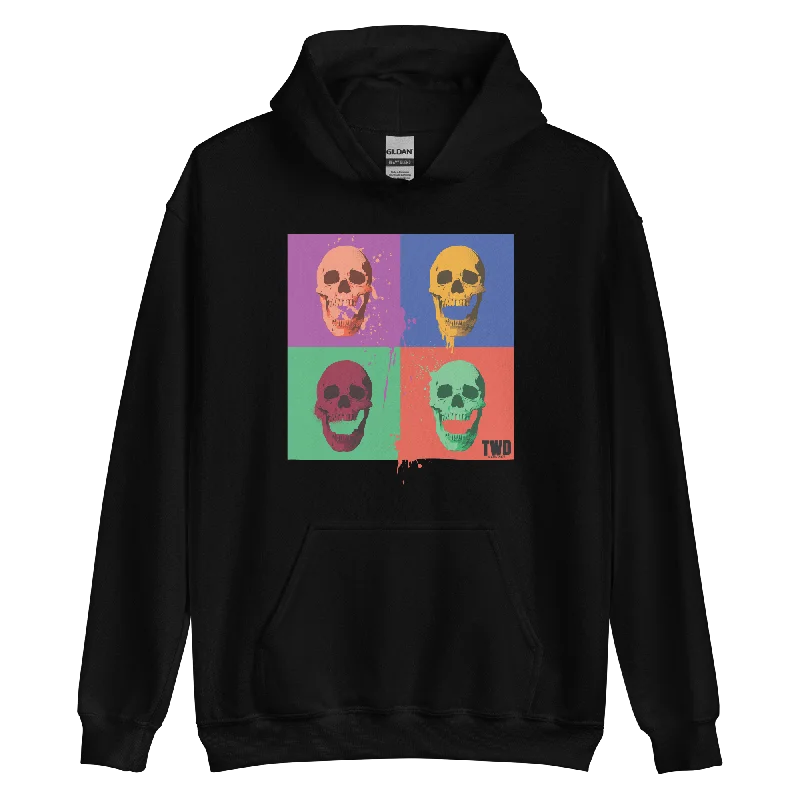 Hoodie for casual cool-weather looks -Hoodie for hoodie for snowboarding -The Walking Dead Skull Pop Hooded Sweatshirt