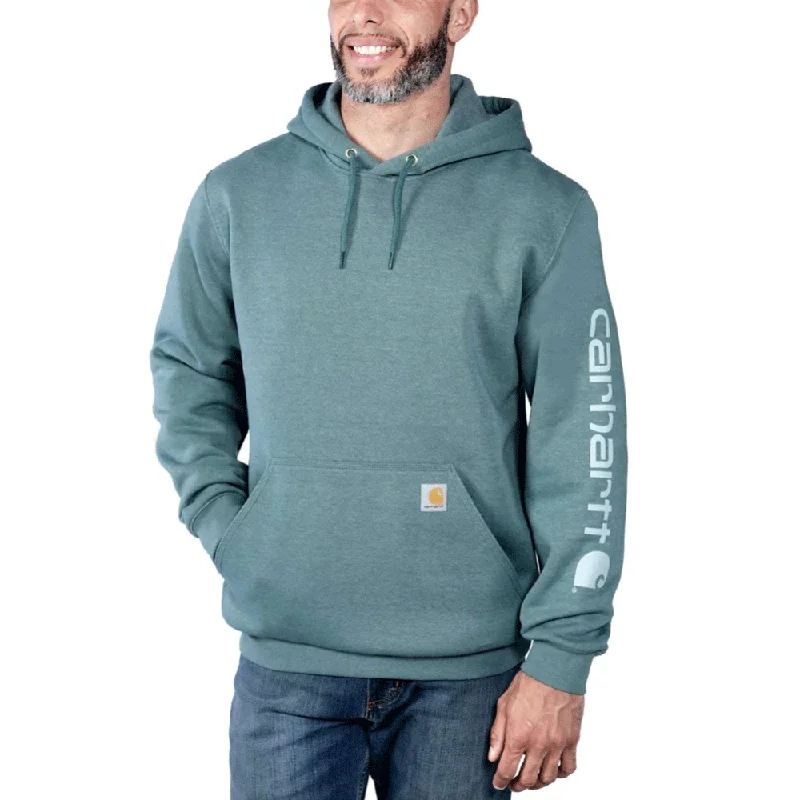 Hoodie for comfortable trendy fall looks -Hoodie for oversized casual wear -Carhartt K288 Loose Fit Midweight Logo Sleeve Graphic Hoodie