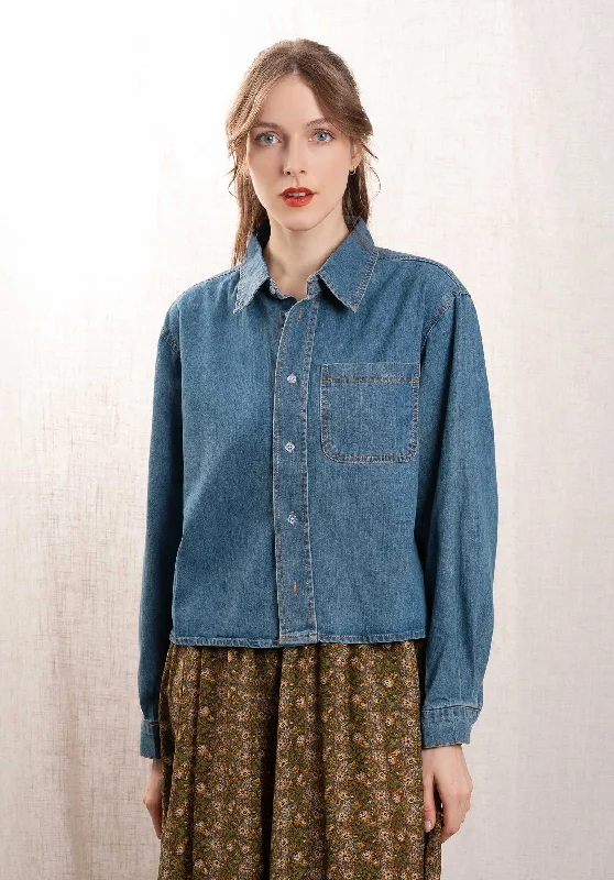 Jacket for cold-weather road trips -Denim Jacket Sc155 Blue-Jeans