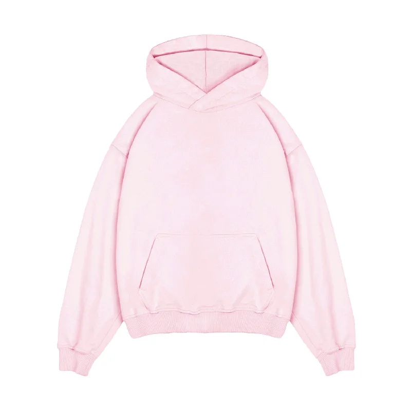 Hoodie for sporty fall fashion -Hoodie for minimalist style -Hoodie - Light Pink