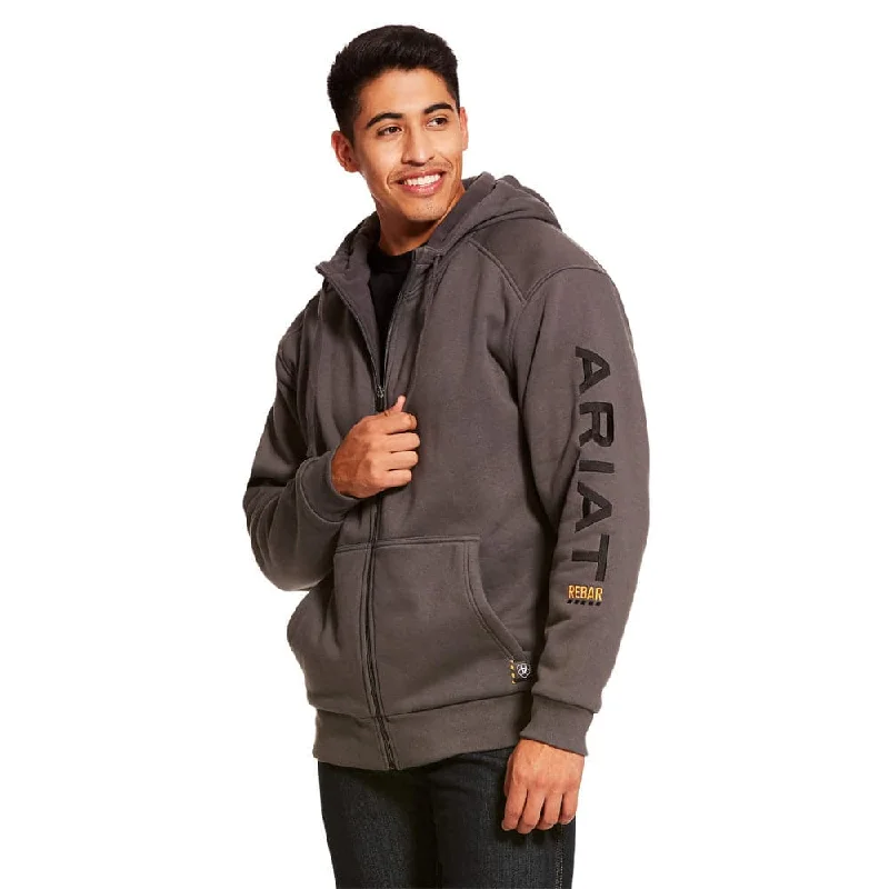 Hoodie for stylish cold-weather layering -Hoodie for hoodie with matching sweatpants -Ariat P17780 Rebar All-Weather Full Zip Work Hoodie Sweatshirt