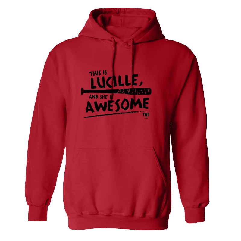 Hoodie for trendy and comfortable daywear -Hoodie for hoodie with adjustable drawstrings -The Walking Dead Lucille Is Awesome Fleece Hooded Sweatshirt