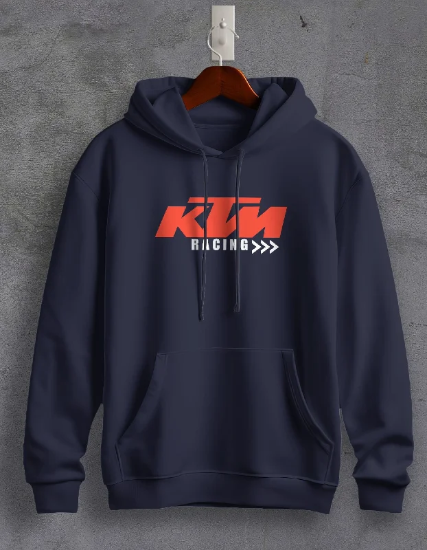 Hoodie for street-inspired weekend outfits -Hoodie for zipped hoodies -KTM Racing Printed Unisex Hoodie For Men/Women