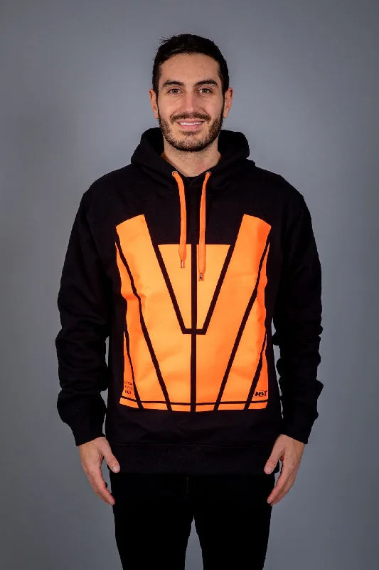 Hoodie for comfortable day-to-day wear -Hoodie for spring -Classic Unisex Hoodie Orange [Hi-Vis]