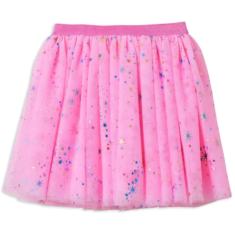 Skirts for office wear to dinner styling -Milky Rainbow Foil Tutu Skirt