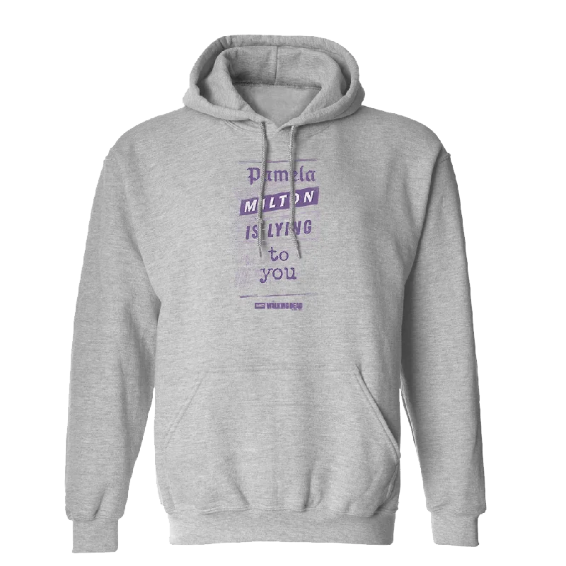 Hoodie for warm layering pieces -Hoodie for pullover hoodies -The Walking Dead Milton Newspaper Fleece Hooded Sweatshirt