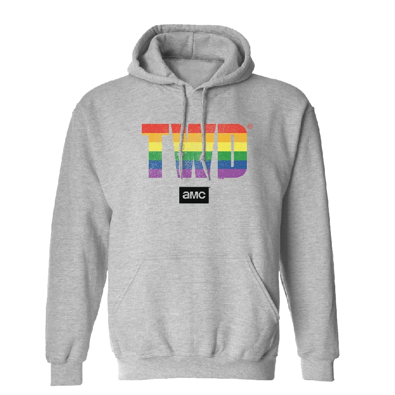 Hoodie for trendy winter streetwear -Hoodie for casual outings -The Walking Dead TWD Pride Logo Fleece Hooded Sweatshirt