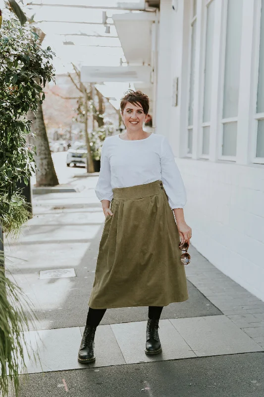 Skirts for picnic outings -The Nightingale Skirt - Green