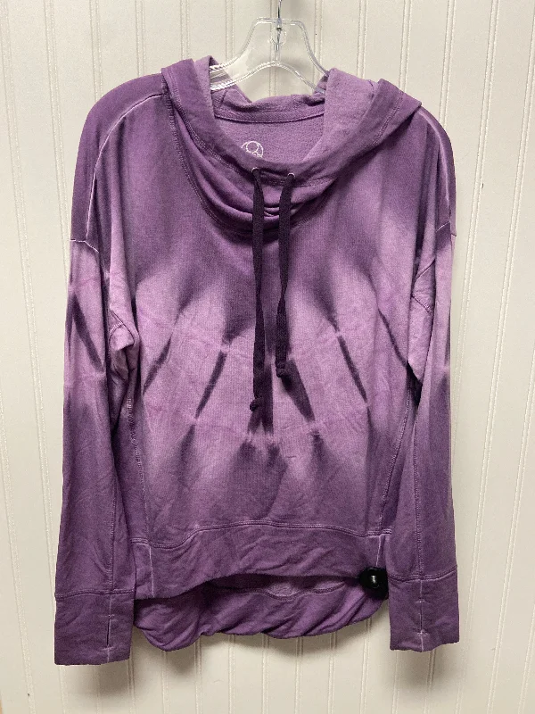 Sweatshirt for trendy casual comfort -Sweatshirts for stylish casual layering -Sweatshirt Hoodie By Te Verde In Purple, Size: L