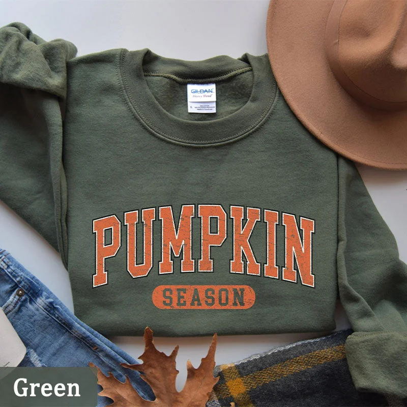 Sweatshirt for travel -Sweatshirts for athletes -Retro Pumpkin Season Sweatshirt