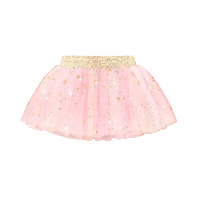 Skirts for chic casual events -Huxbaby Starry Rainbow Tulle Skirt - Rainbow